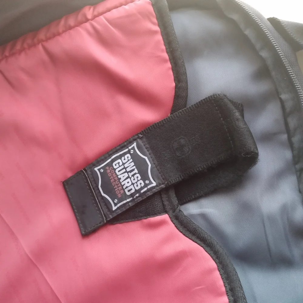 Black and Gray Men's Swiss Guard Backpack 19